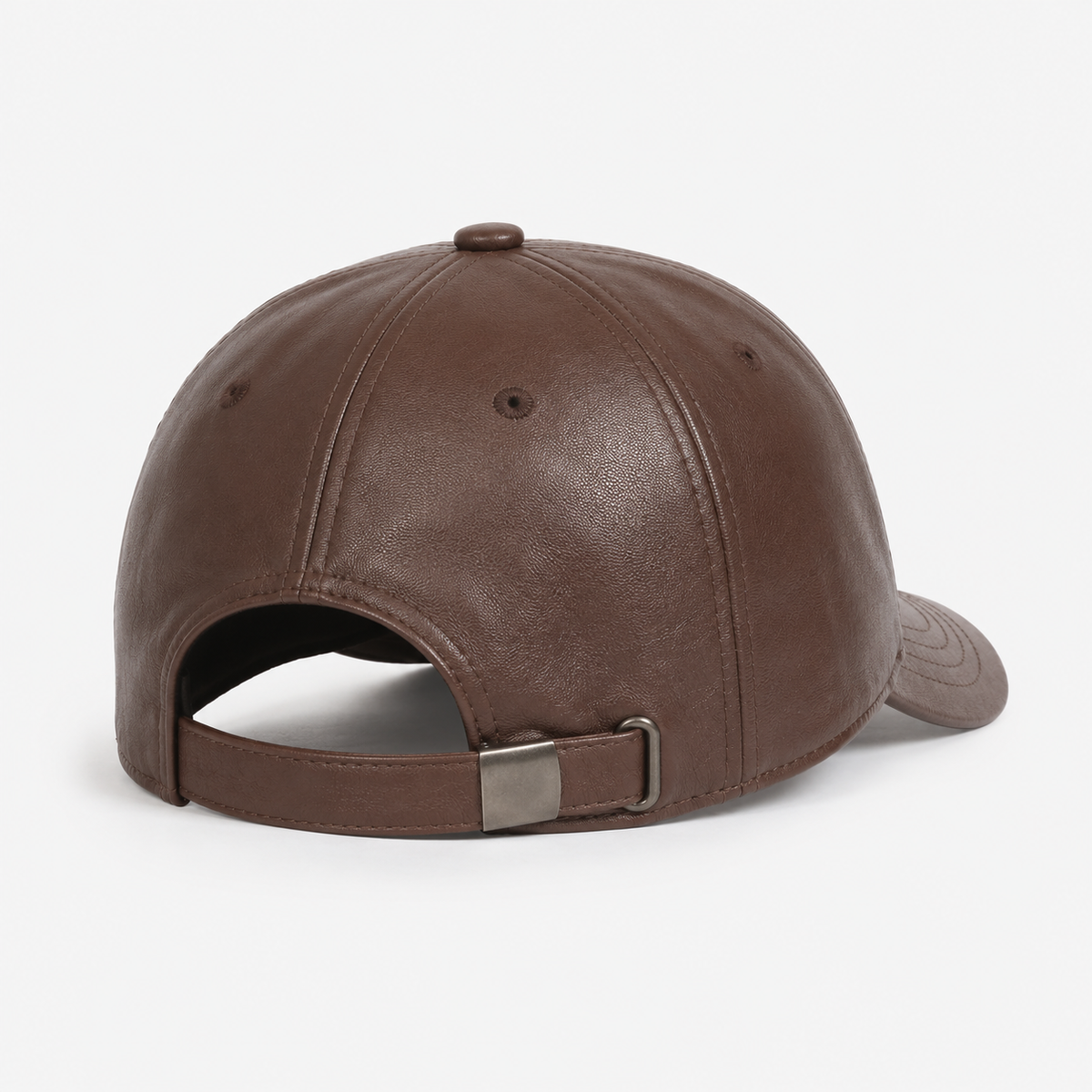 Casquette Cuir Marron Vintage Unisexe