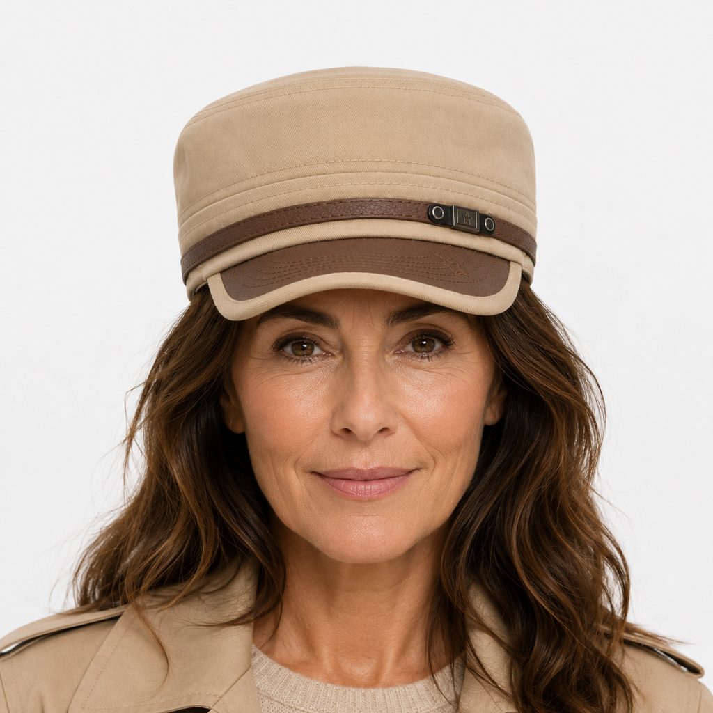 Casquette Militaire Beige Style Vintage
