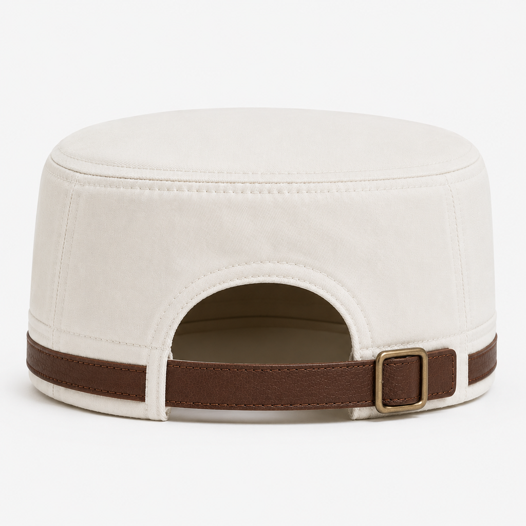 Casquette Style Militaire Blanche Vintage Unisexe