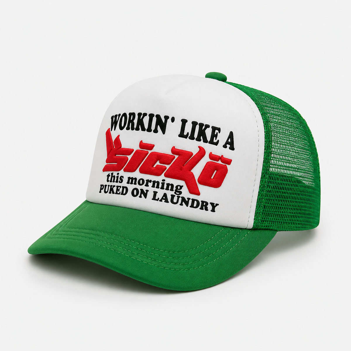 Casquette Trucker Verte Vintage Unisexe