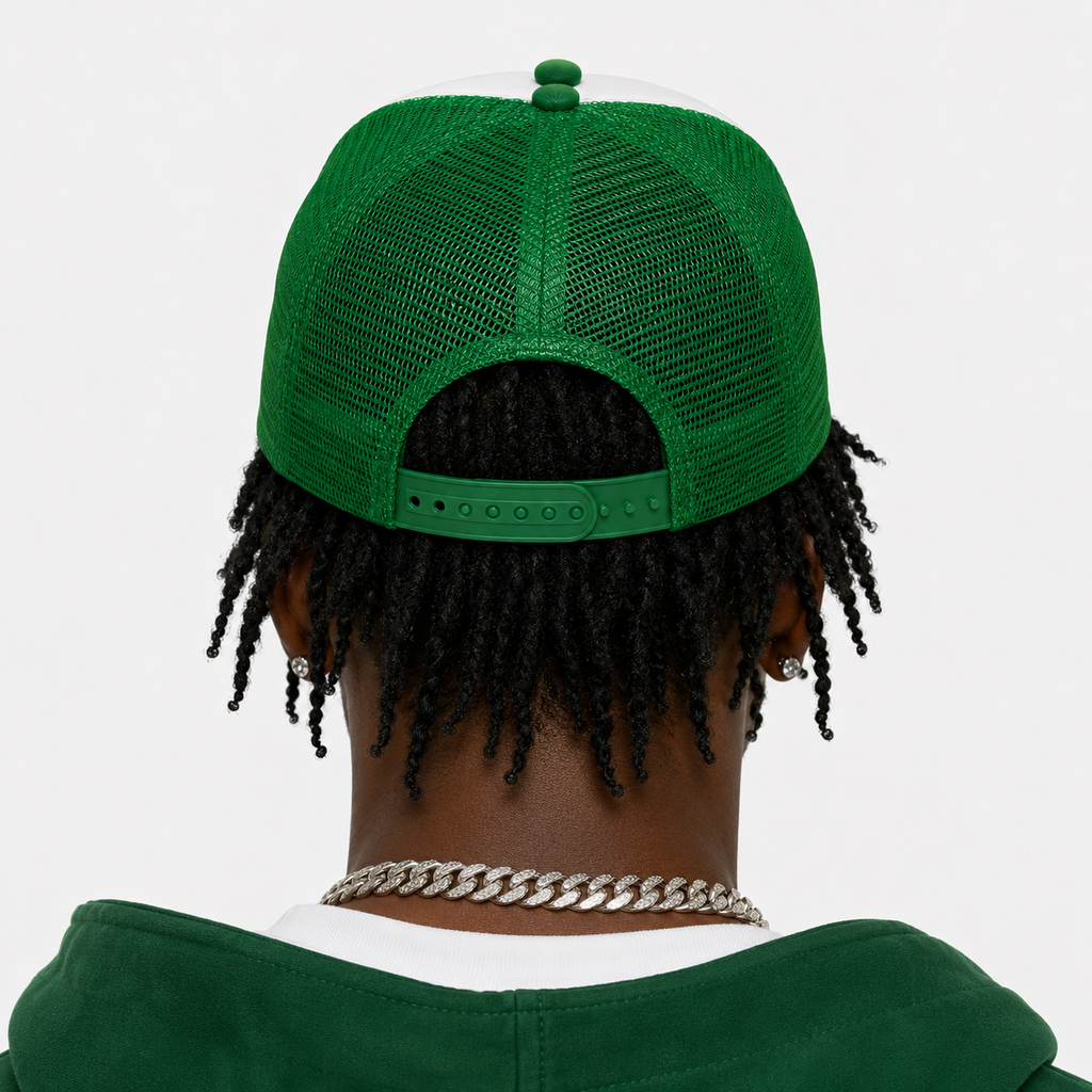 Casquette Trucker Verte Vintage Unisexe