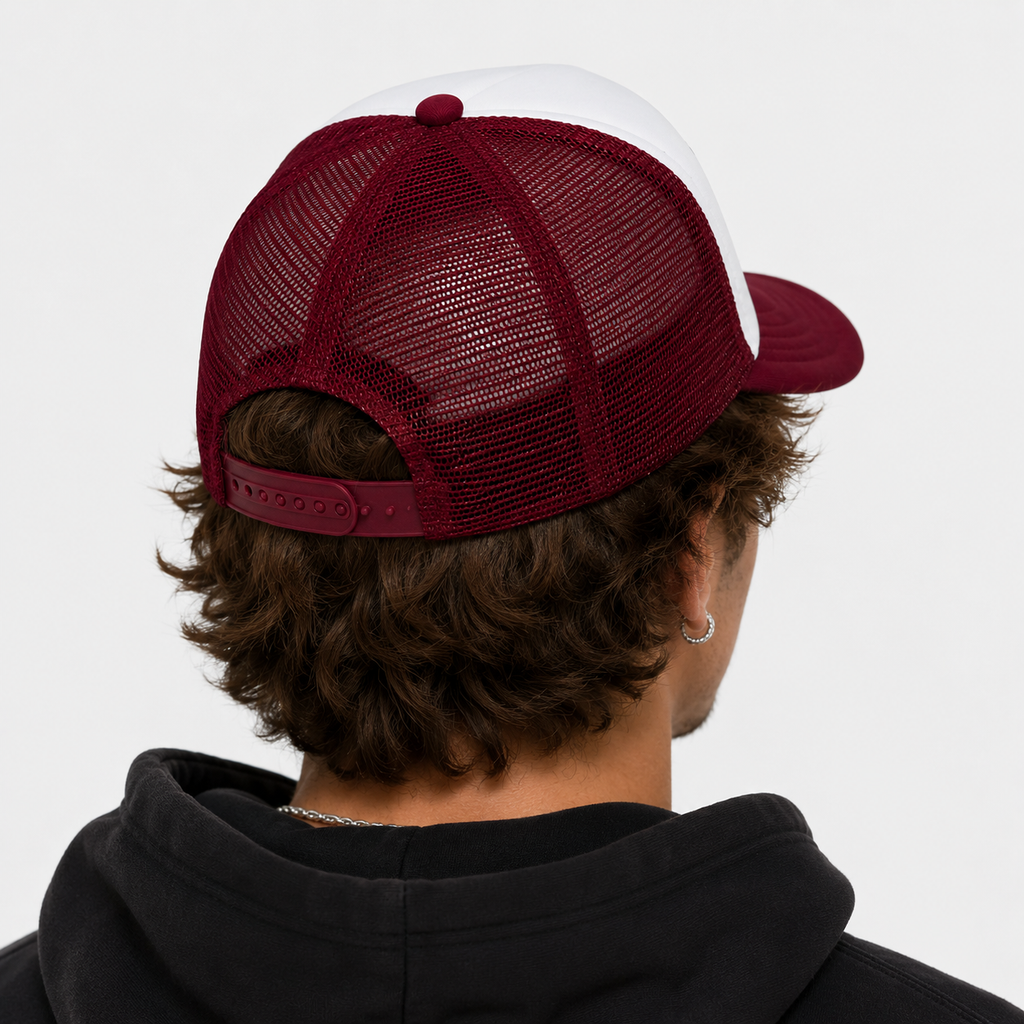 Casquette Trucker Bordeaux Vintage Unisexe