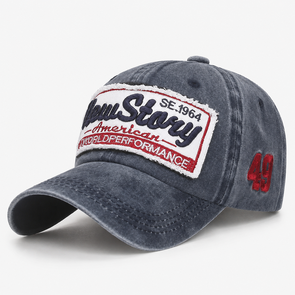 Casquette Denim Grise Vintage Brodée Unisexe