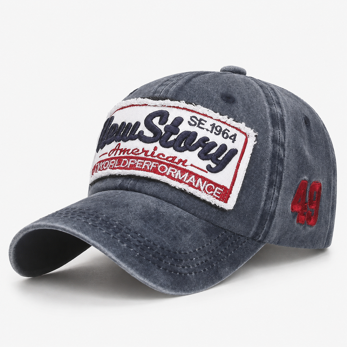 Casquette Denim Grise Vintage Brodée Unisexe