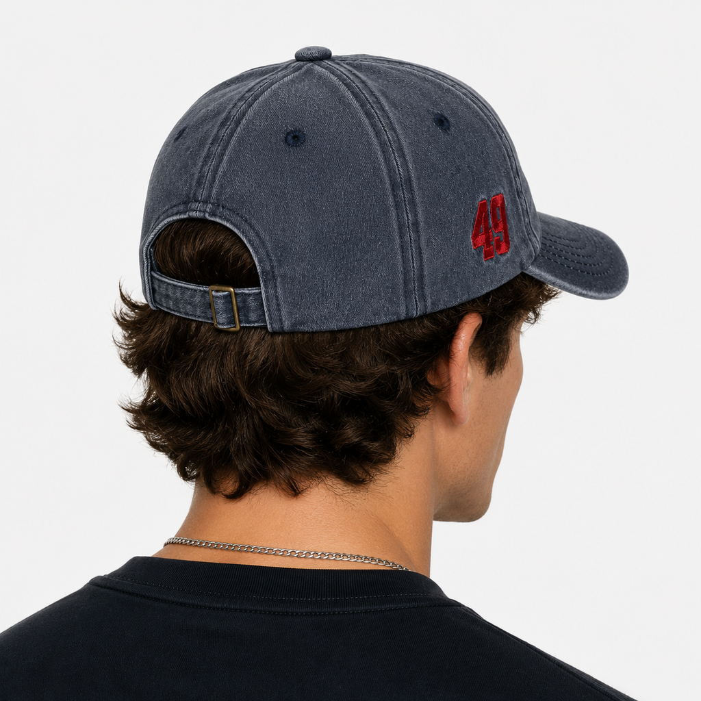 Casquette Denim Grise Vintage Brodée Unisexe