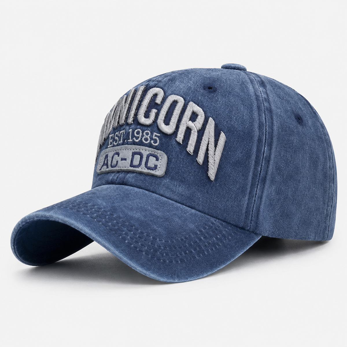 Casquette Denim Bleue Vintage Brodée Unisexe