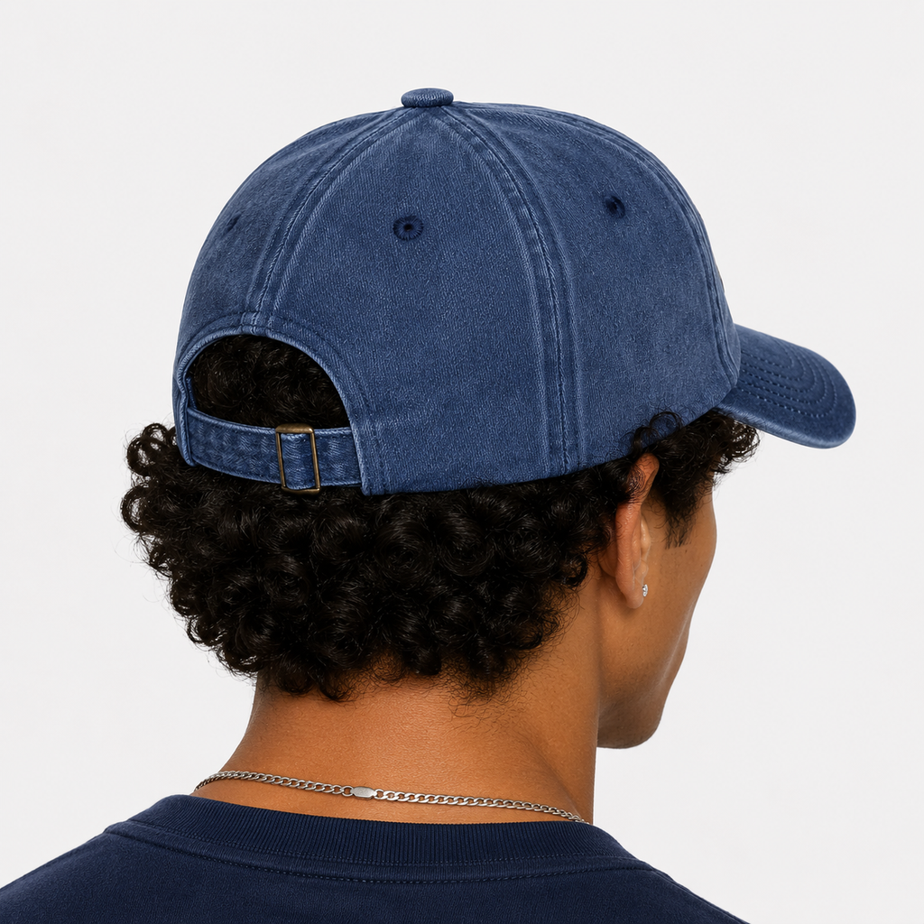 Casquette Denim Bleue Vintage Brodée Unisexe