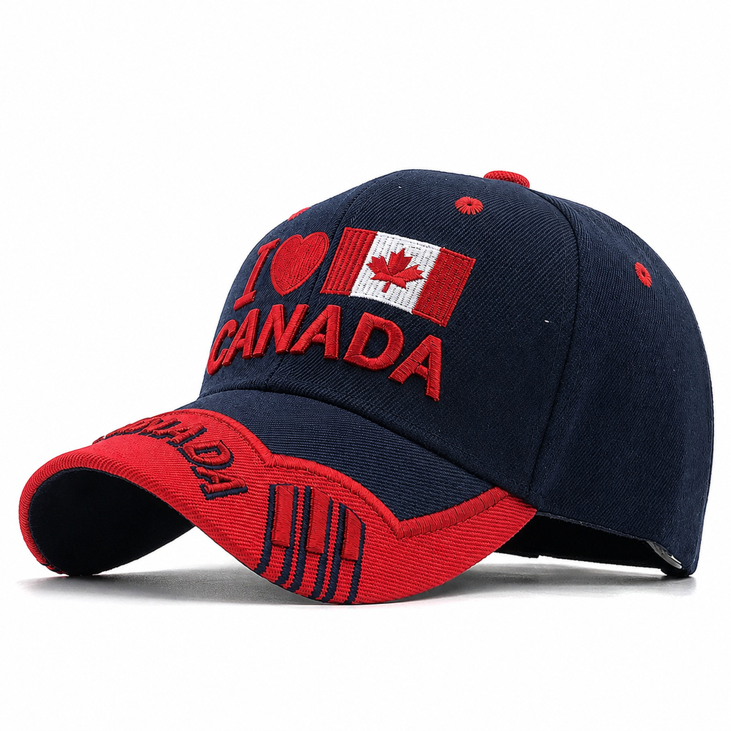 Casquette Canada Brodée Bleu Marine Unisexe