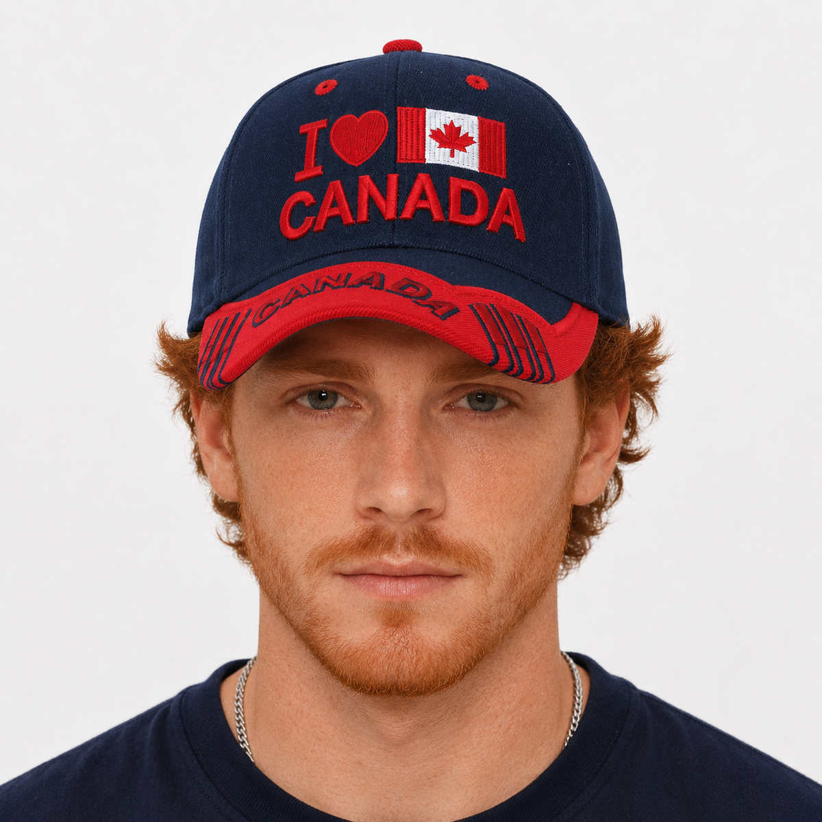 Casquette Canada Brodée Bleu Marine Unisexe