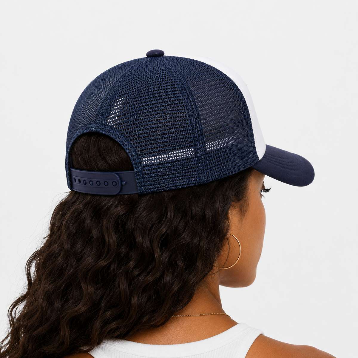 Casquette Trucker LA Bleu Marine Vintage