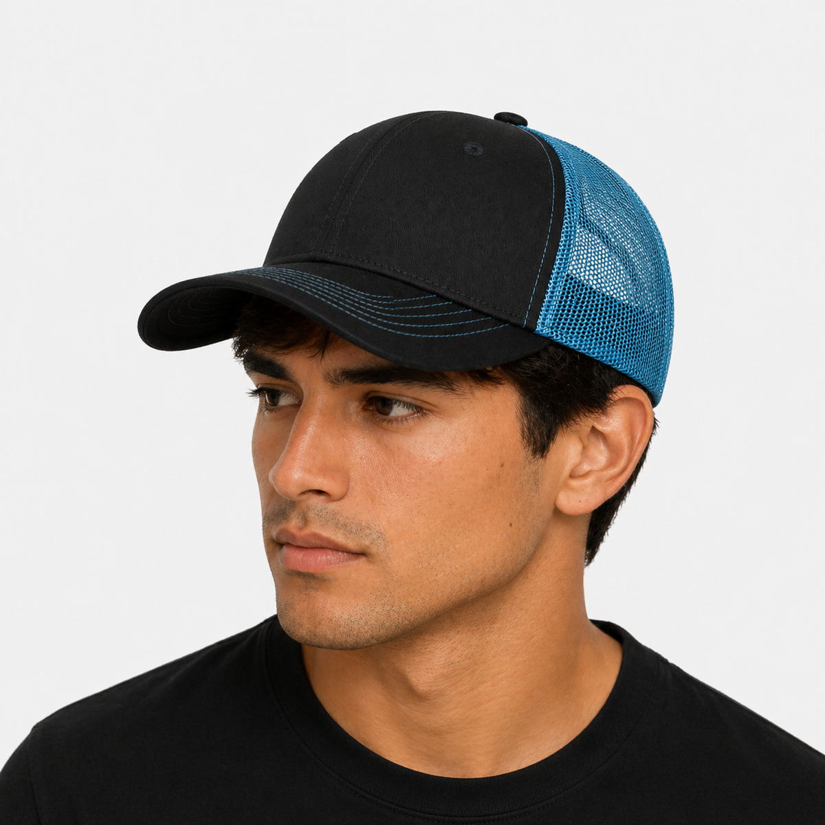 Casquette Bleu marine & Bleu cyan
