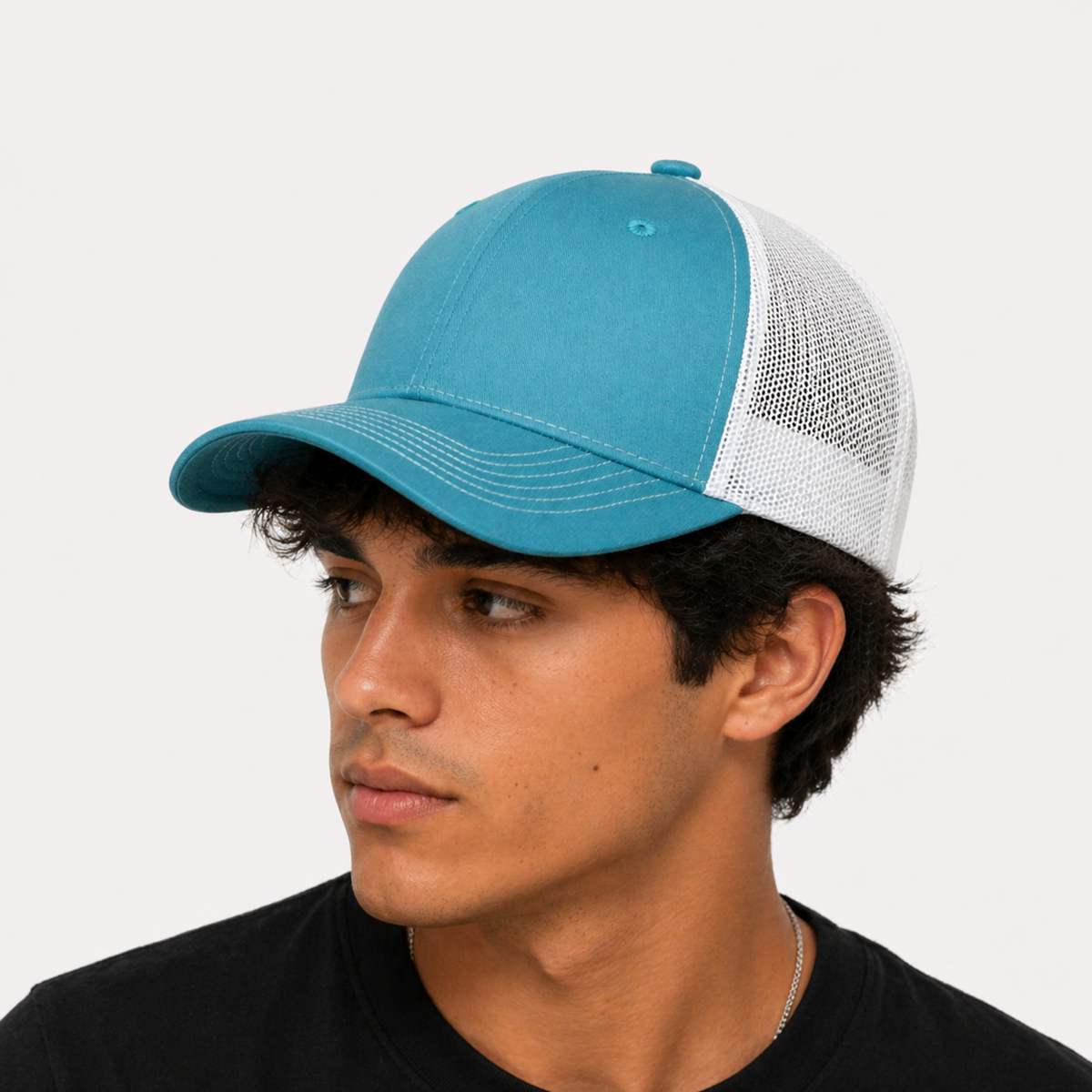 Casquette Cyan & Blanc