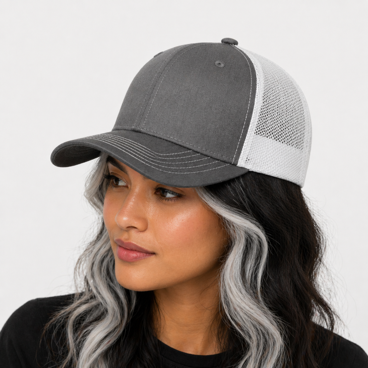 Casquette Grise & Blanche