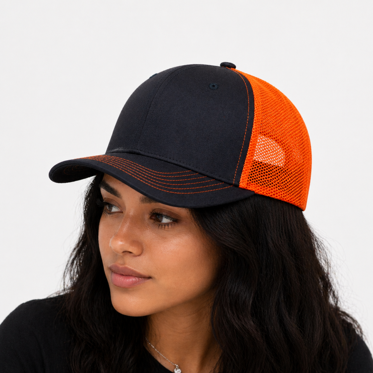 Casquette Noir & Orange