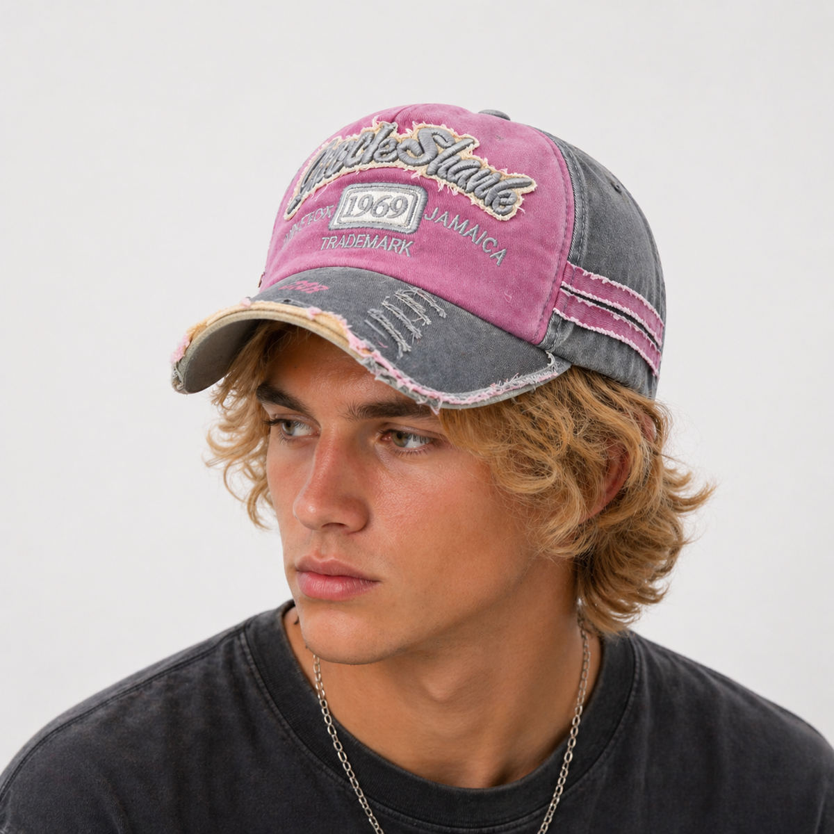 Casquette Rose 1969 Vintage en Cotton