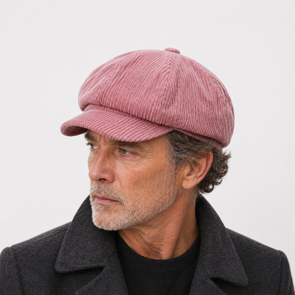 Casquette gavroche anglaise vintage Rose