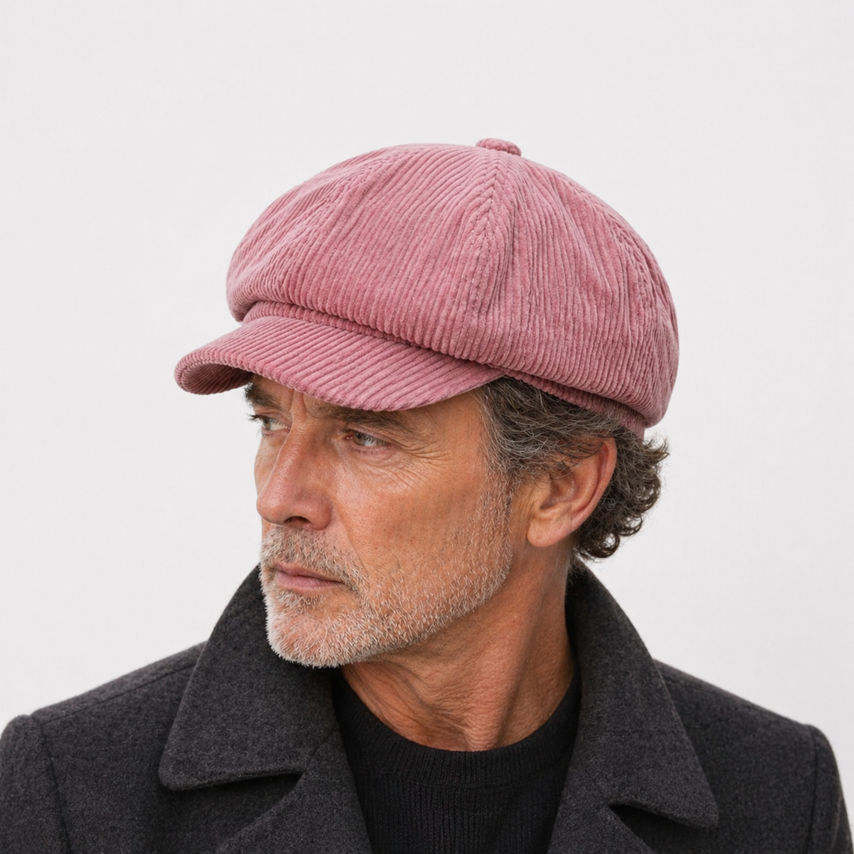 Casquette gavroche anglaise vintage Rose