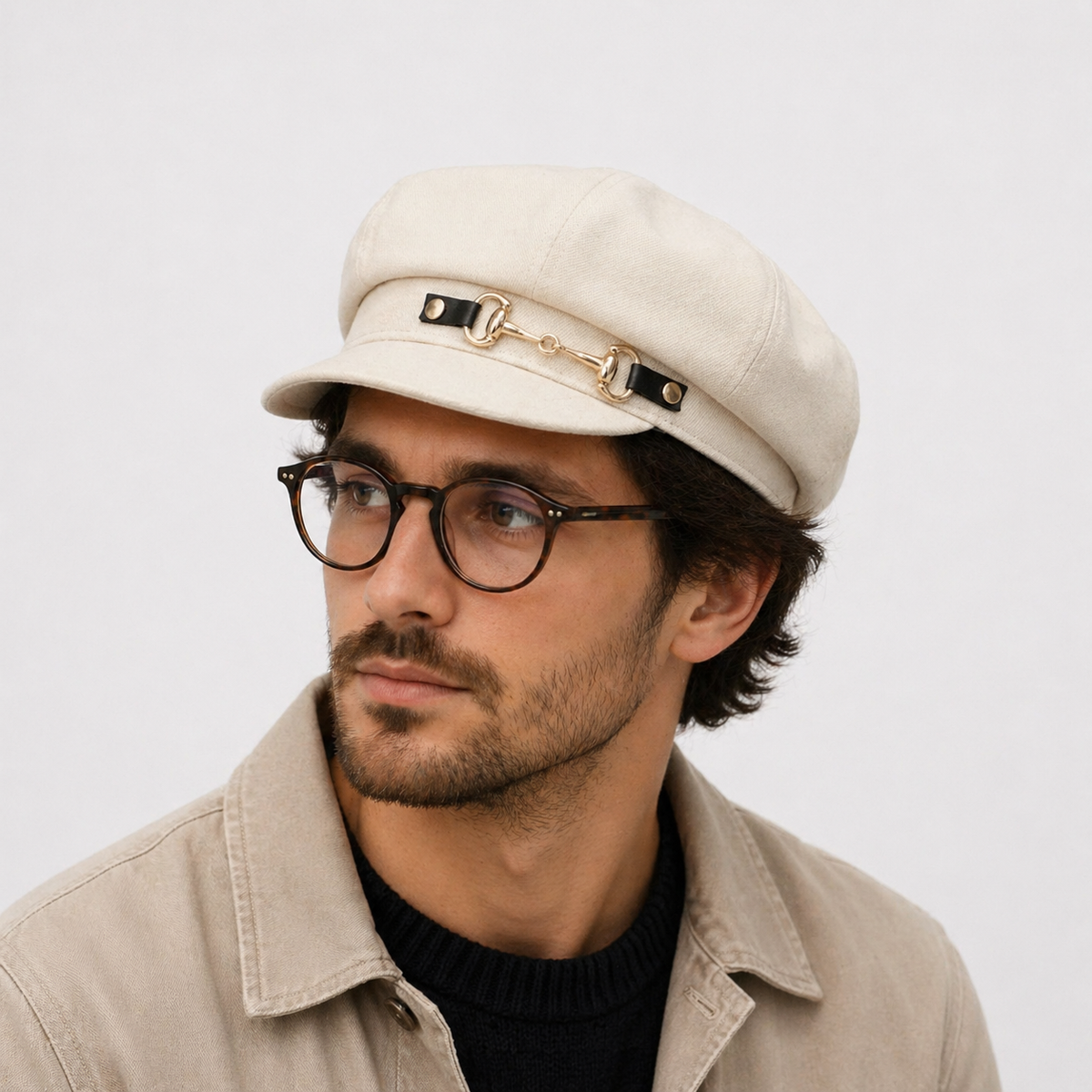 Béret vintage Fashion Blanc