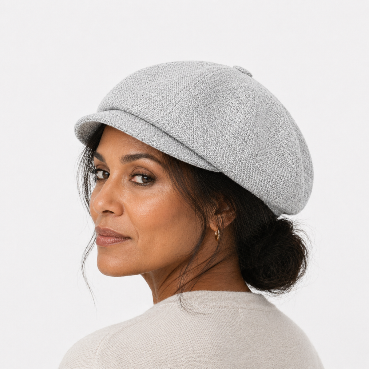 Casquette Blanche avec visière plate Vintage