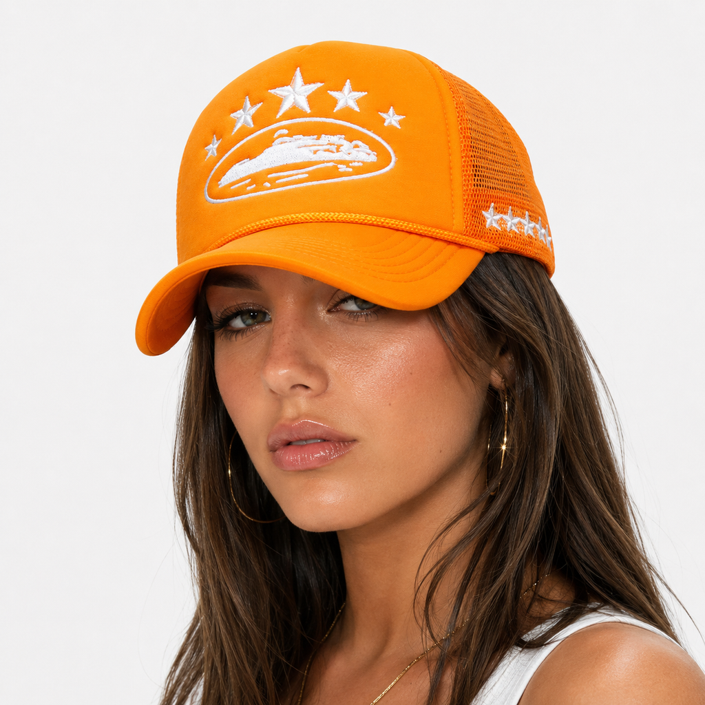 Casquette Trucker Orange 5 étoiles