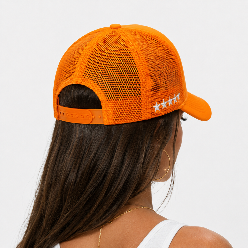 Casquette Trucker Orange 5 étoiles