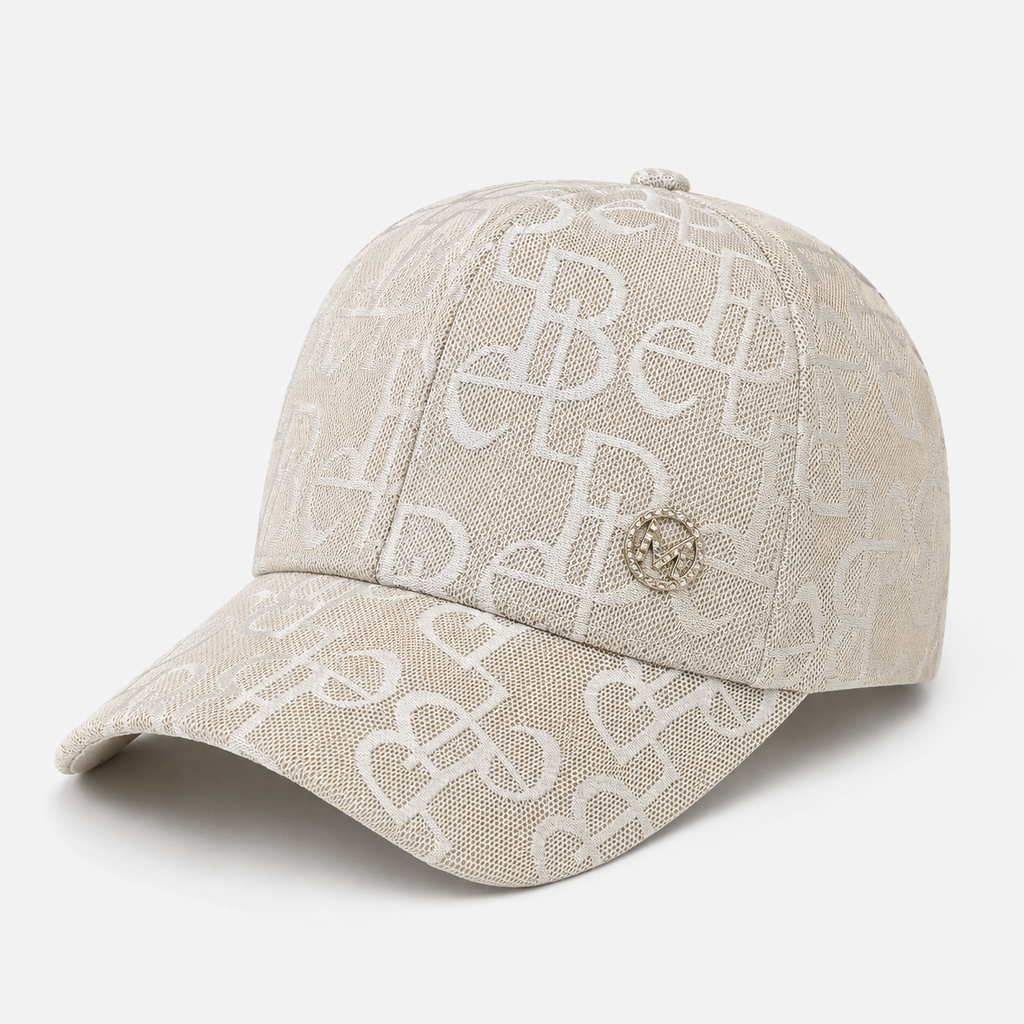 Casquette Beige Monogramme Ajustable