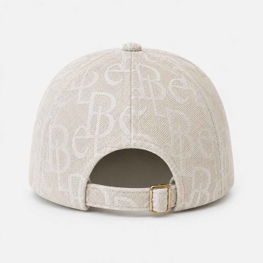 Casquette Beige Monogramme Ajustable