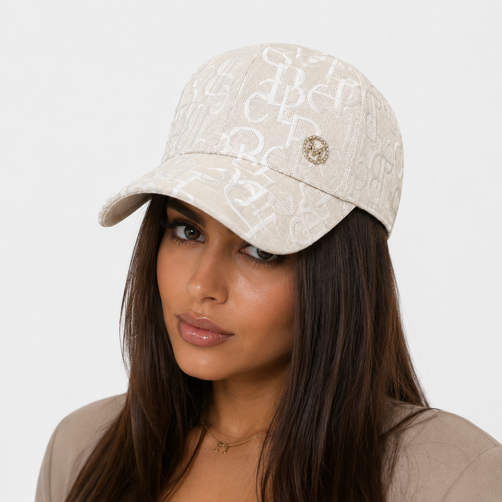 Casquette Beige Monogramme Ajustable