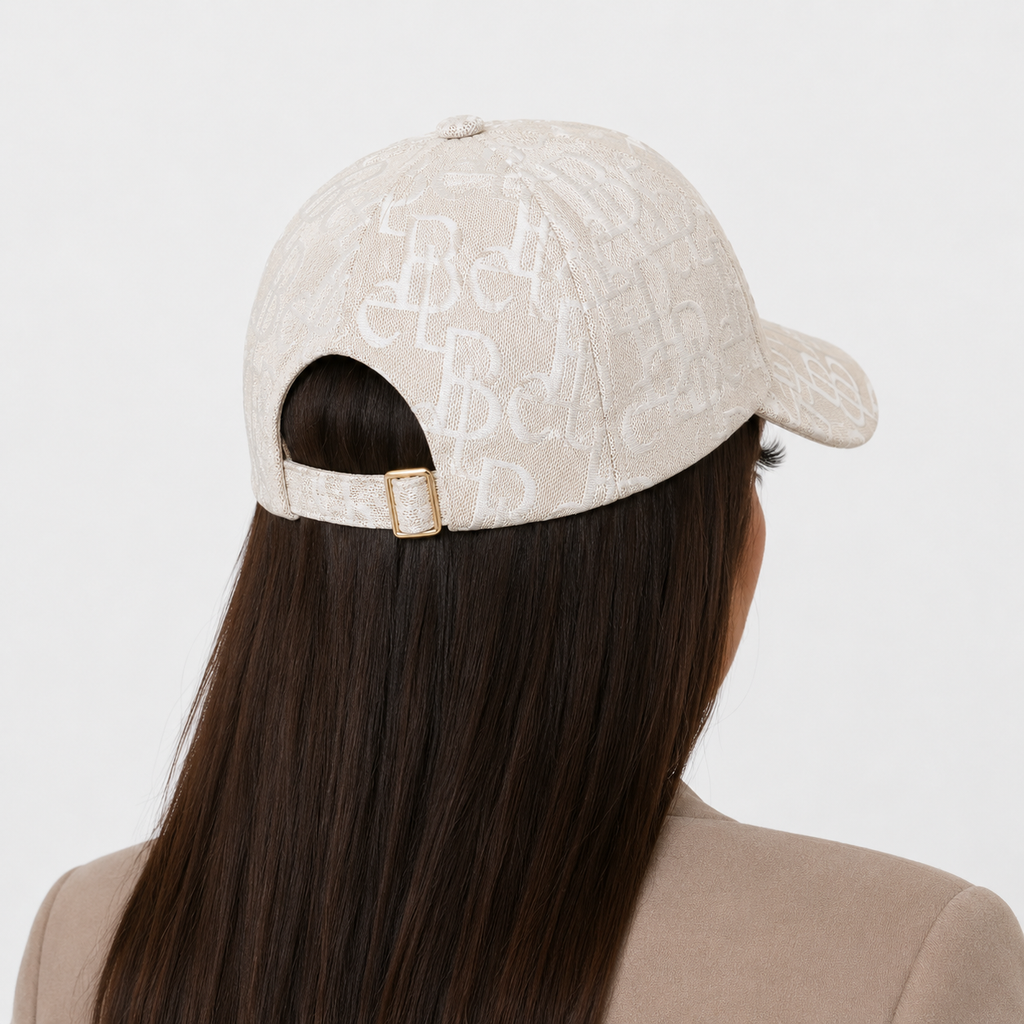 Casquette Beige Monogramme Ajustable