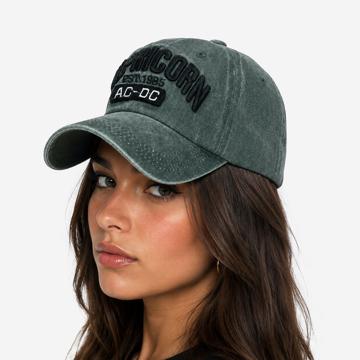 Casquette Vintage Verte AC-DC Brodée Homme & Femme