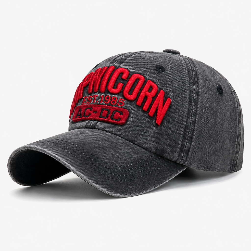 Casquette Vintage Noire AC-DC Rouge Homme & Femme
