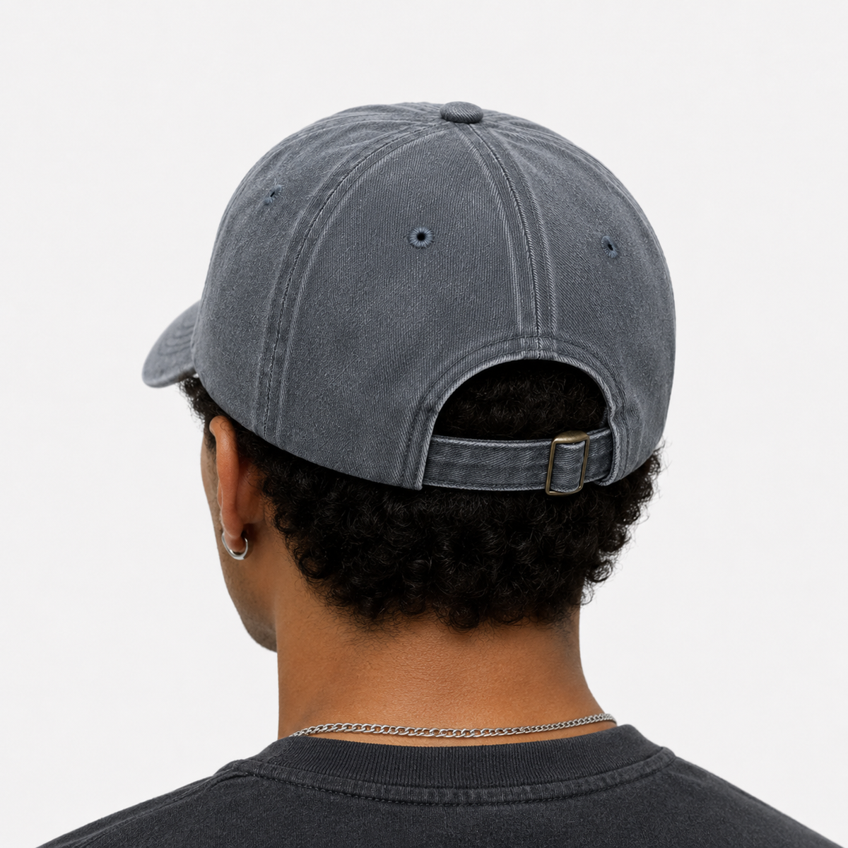 Casquette Vintage Grise AC-DC Brodée Homme & Femme