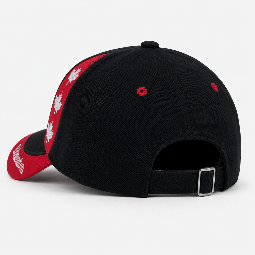 Casquette Edmonton Canada Noire Rouge Homme & Femme
