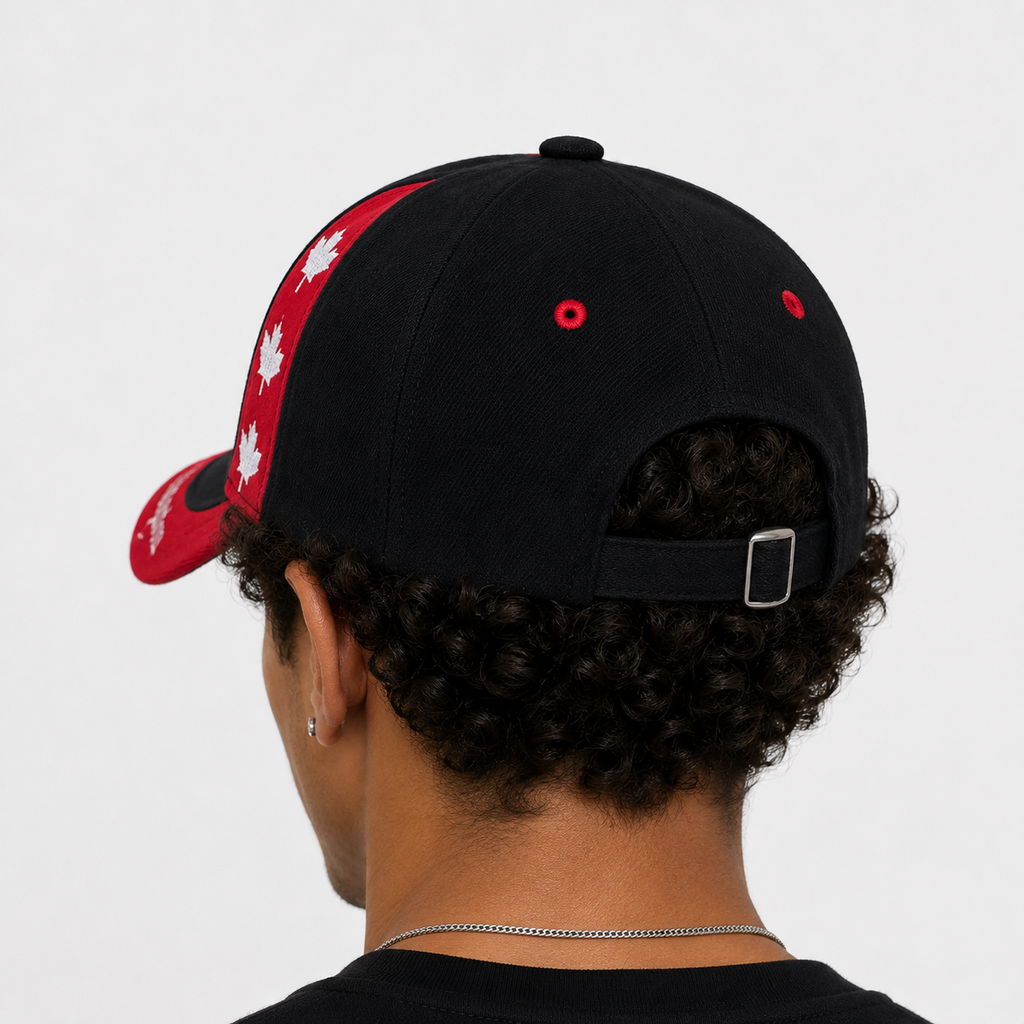 Casquette Edmonton Canada Noire Rouge Homme & Femme