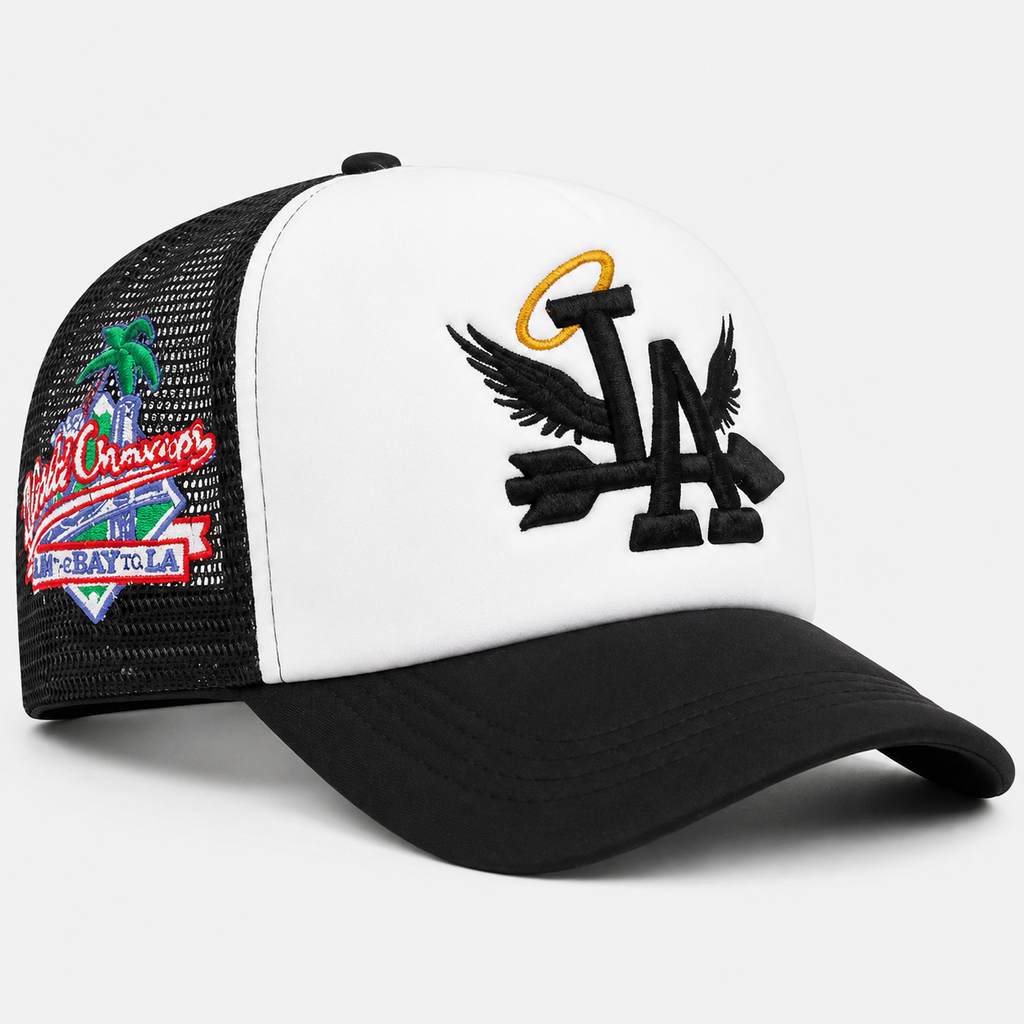 Casquette Trucker LA Blanche Noire | Style US