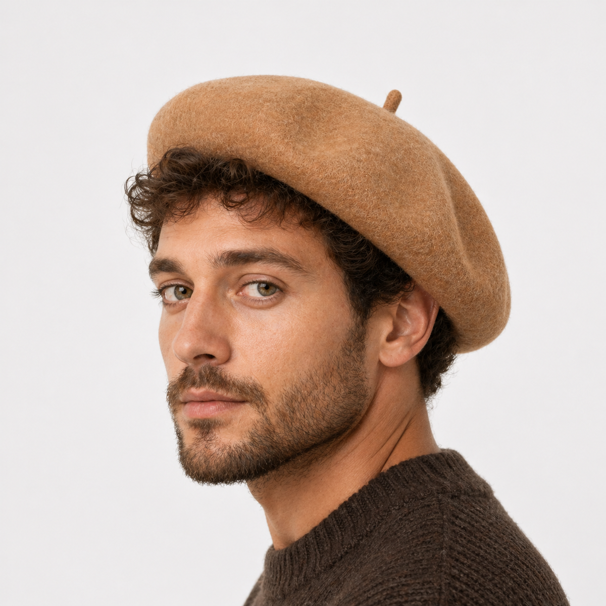 Béret Français Marron en laine