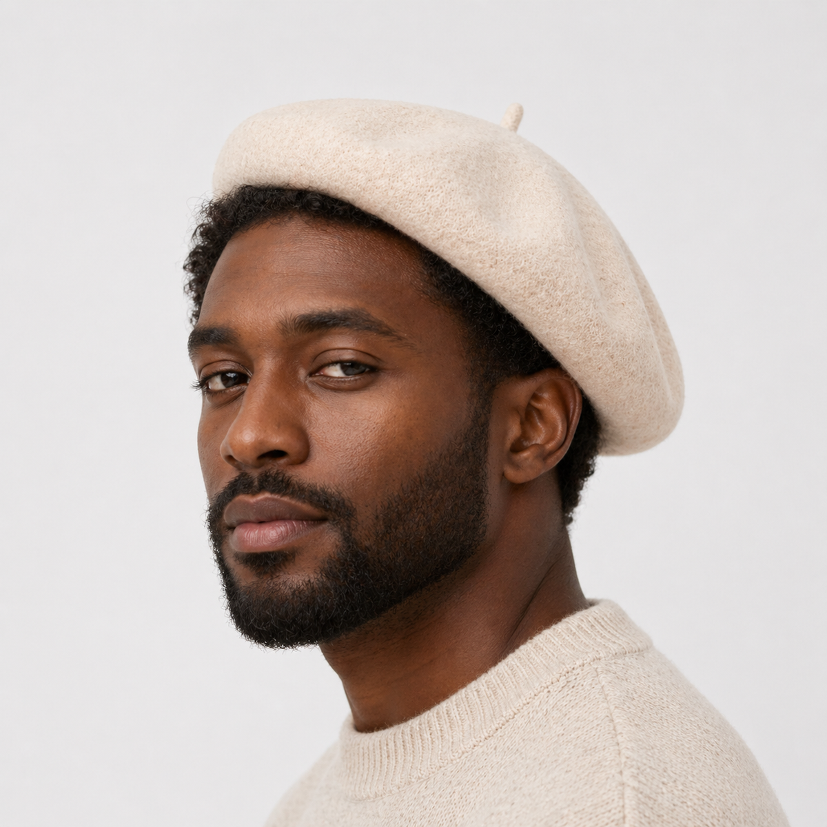 Béret Français Beige en laine