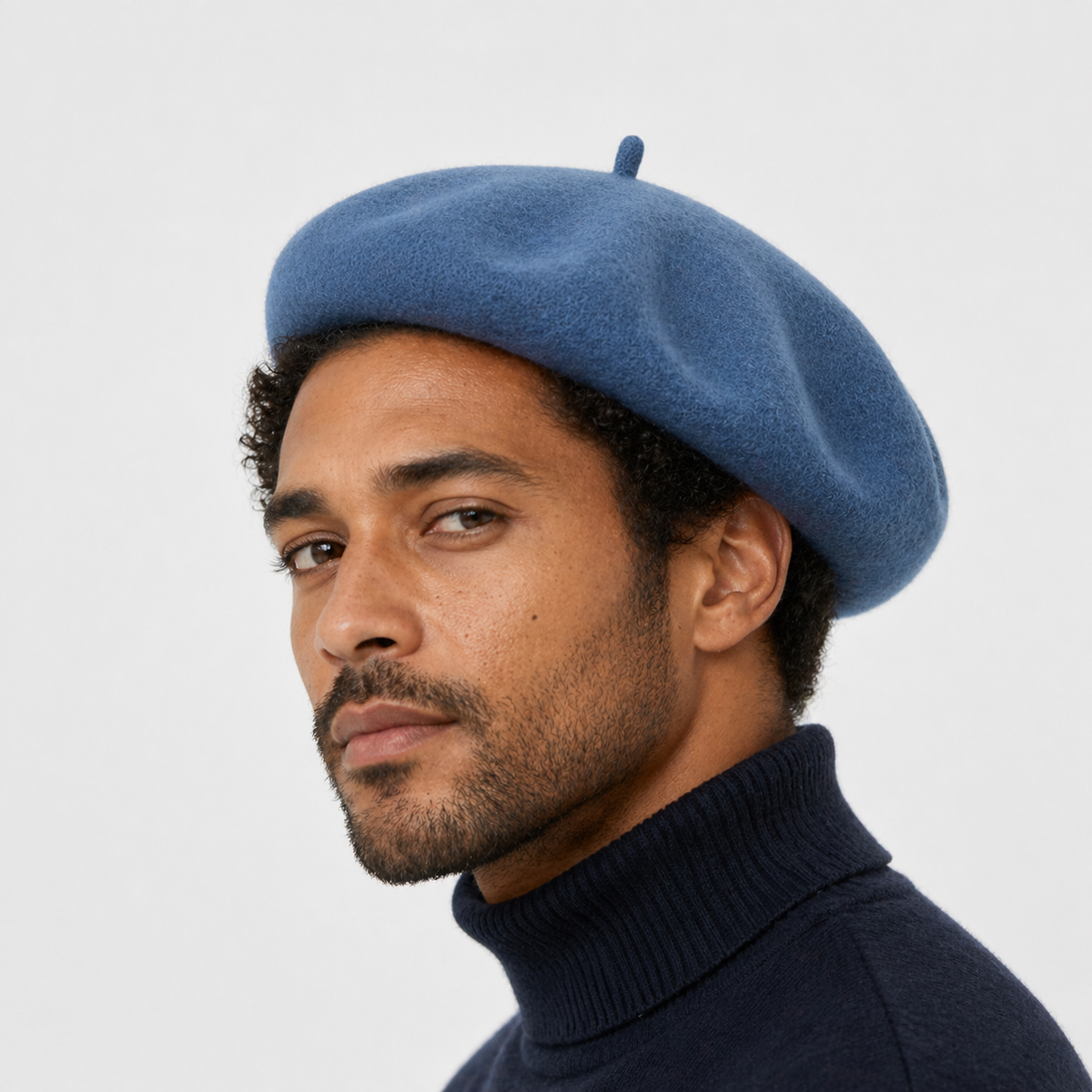 Chapeau Unisexe Français Bleu en laine
