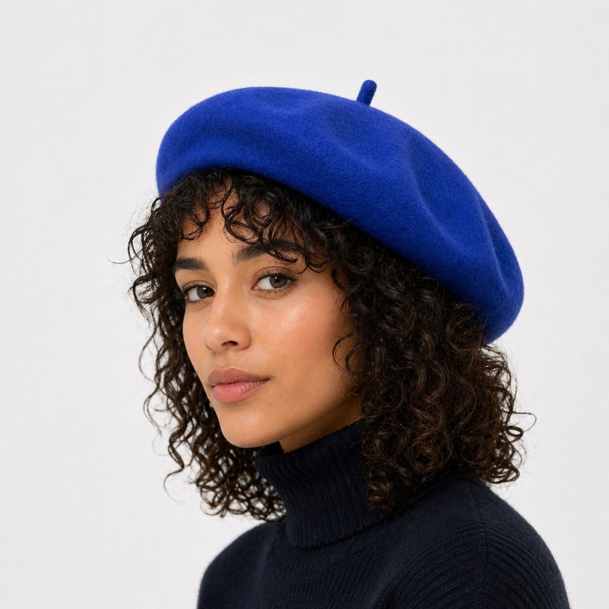 Casquette Française Bleu en laine
