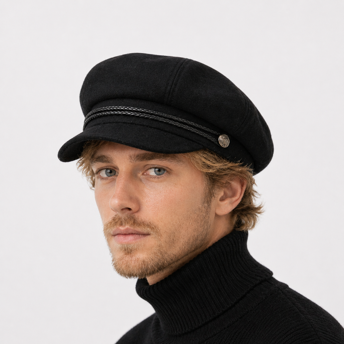 Casquette Noir Octogonal Fashion Unisexe