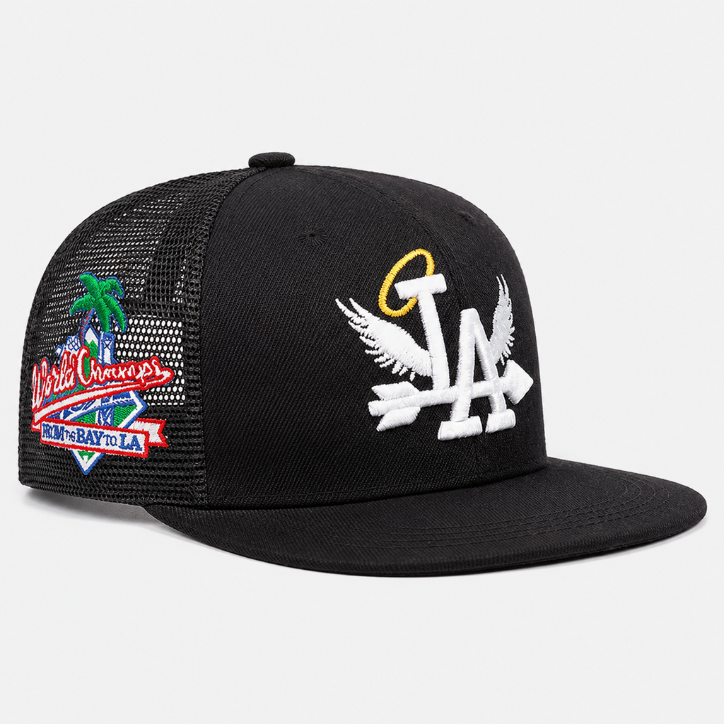 Casquette Trucker LA Ailes Noire – Broderie Premium Streetwear