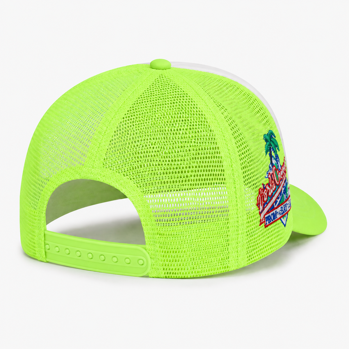 Casquette Trucker LA Vert Fluo – Style Streetwear Respirant