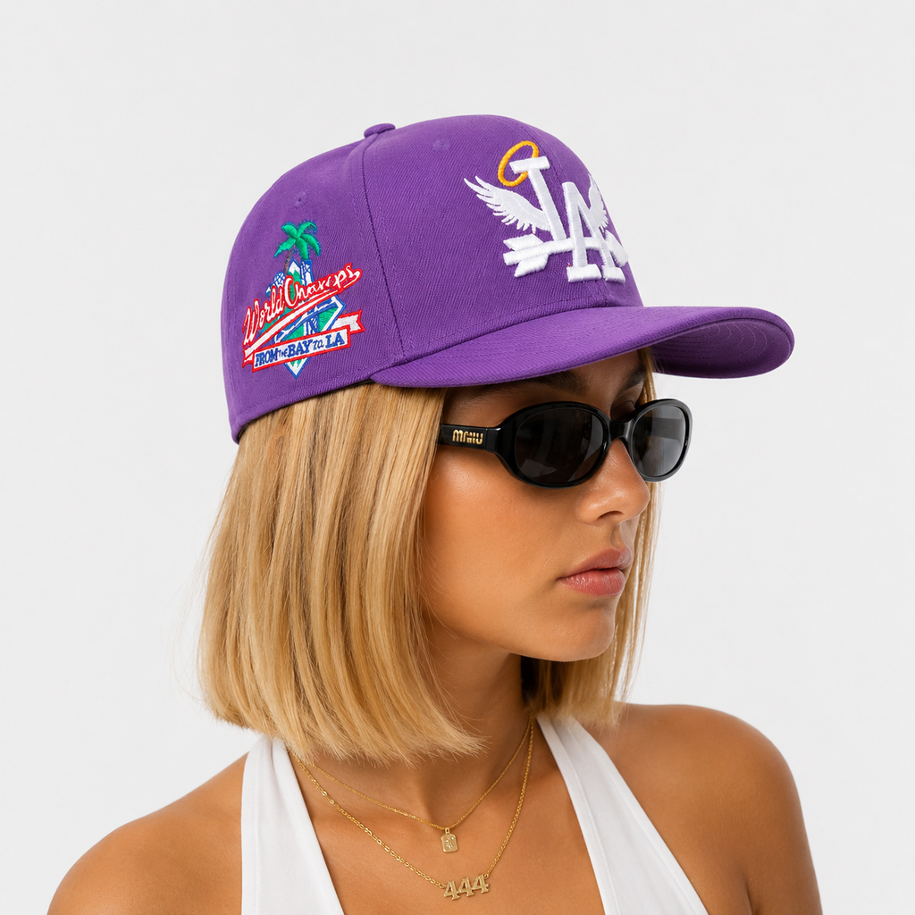 Casquette Snapback LA Violette – Style Hip-Hop Tendance