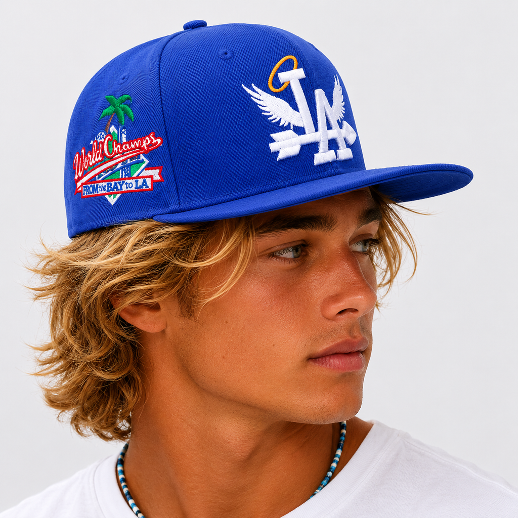 Casquette Snapback LA Bleu Royal – Broderie Premium