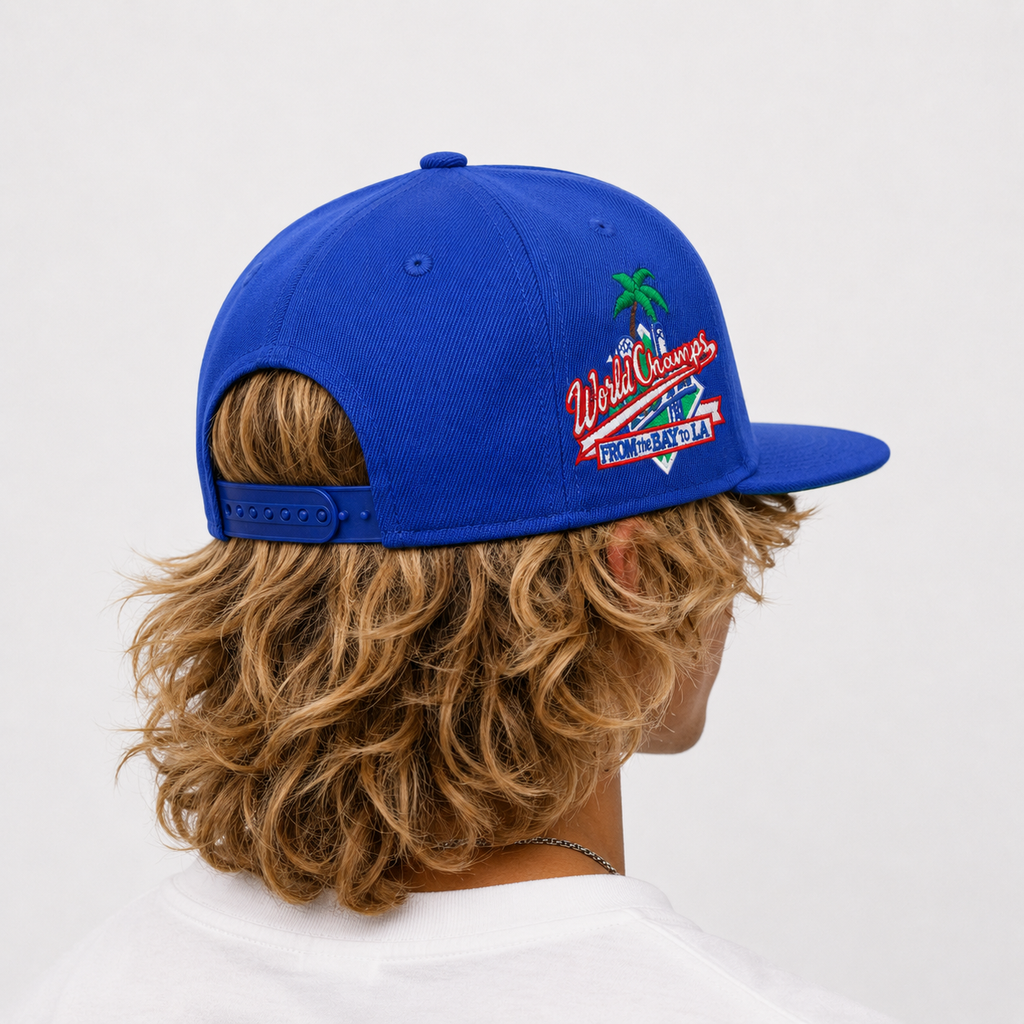 Casquette Snapback LA Bleu Royal – Broderie Premium