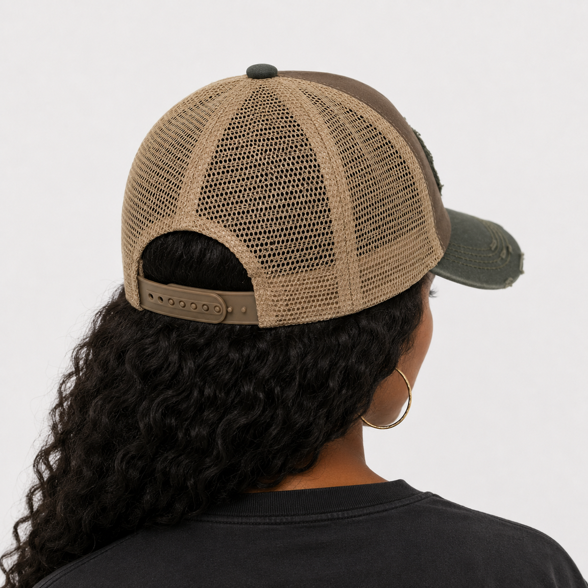 Casquette Trucker Vintage New Chapter Marron – Effet Usé