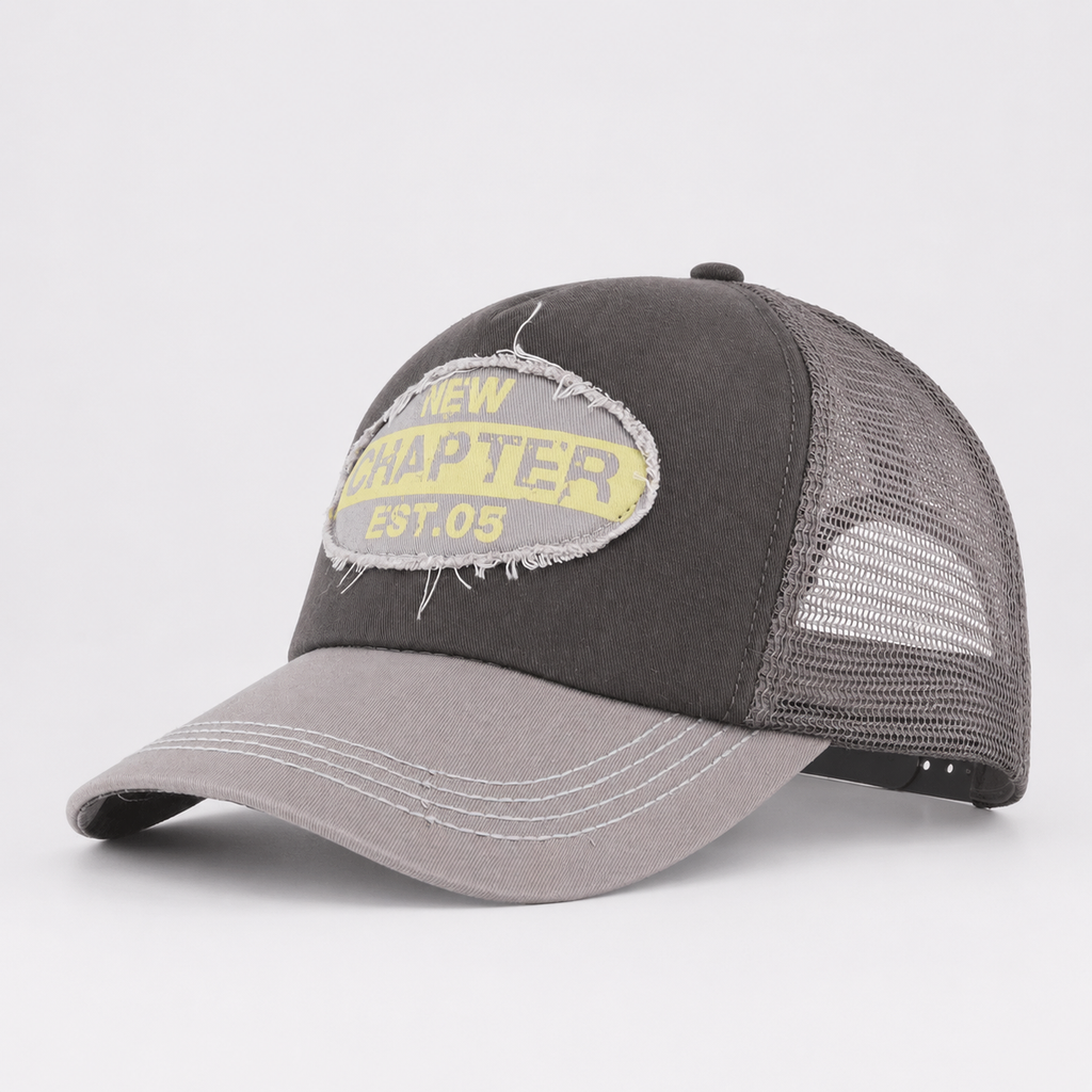 Casquette Trucker Vintage New Chapter Gris