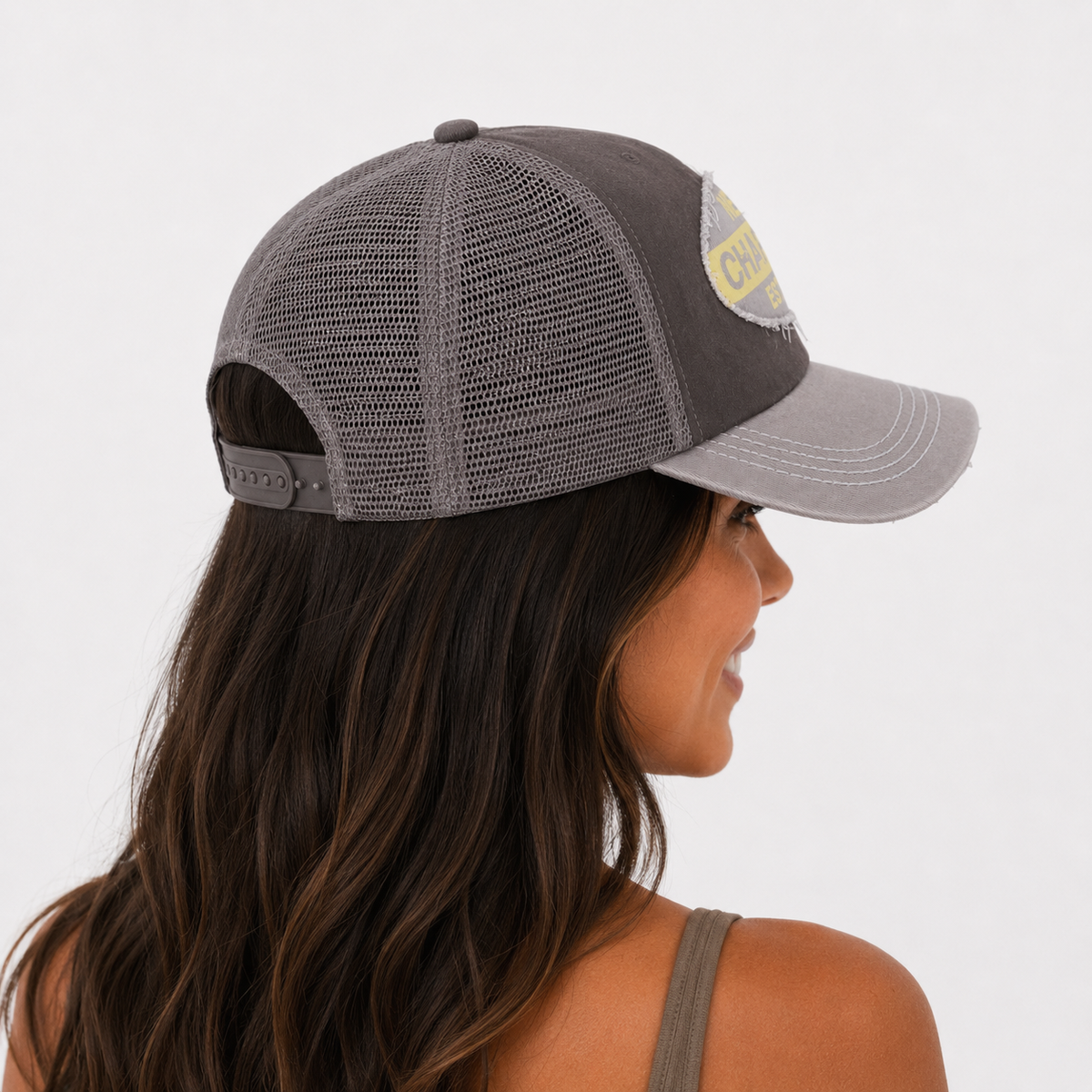 Casquette Trucker Vintage New Chapter Gris