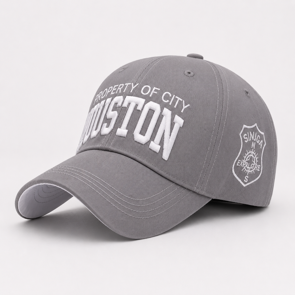 Casquette Boston Grise Brodée Style Baseball Unisexe