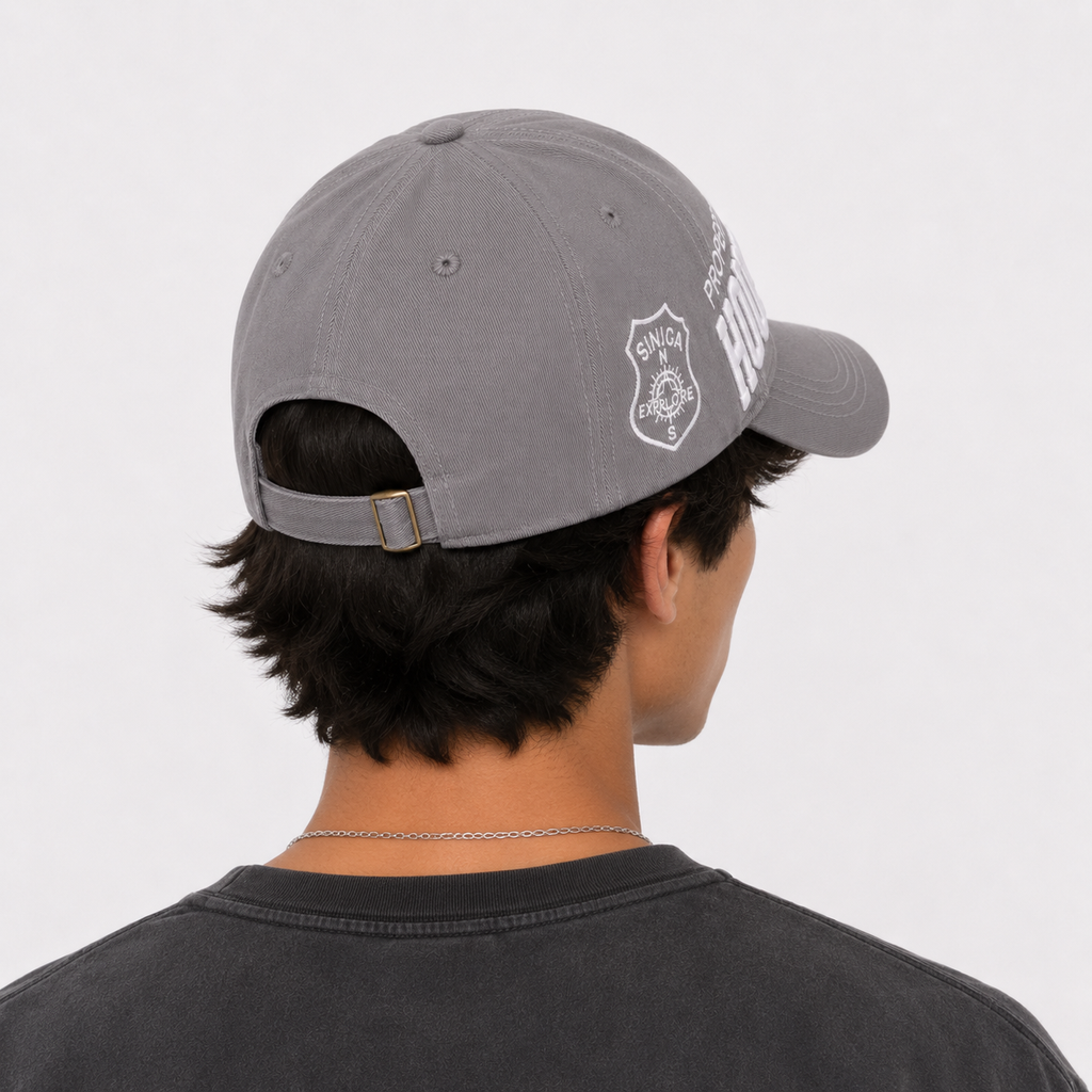 Casquette Boston Grise Brodée Style Baseball Unisexe